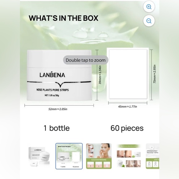 Set of 2 Lanbena Blackheads Removers Strips - Picture 3 of 6